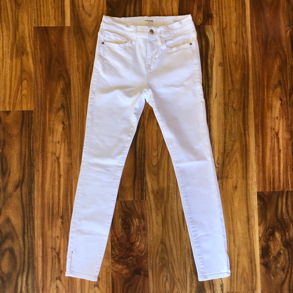 FRAME White Skinny Crop Jeans NWOT